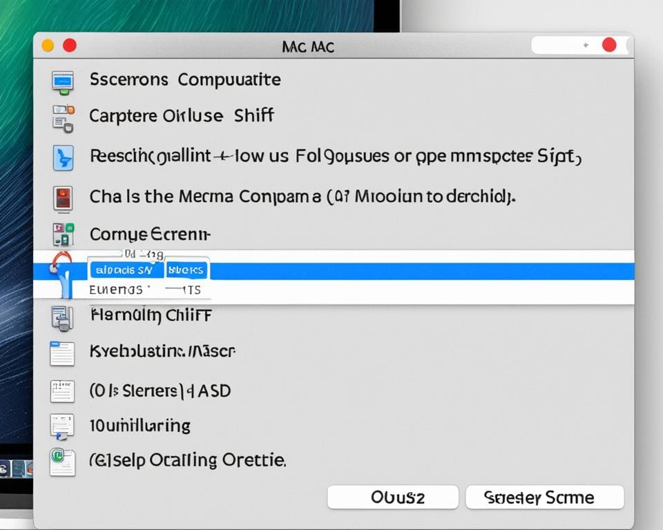 screenshot op Mac
