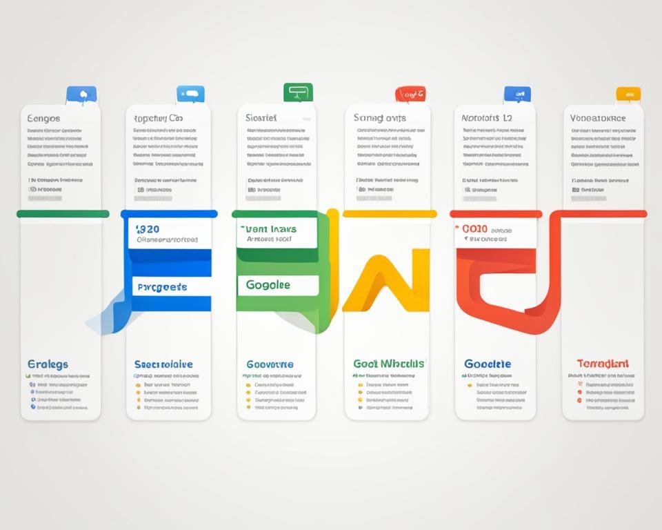 Google's zoekmachine-innovaties door de jaren heen