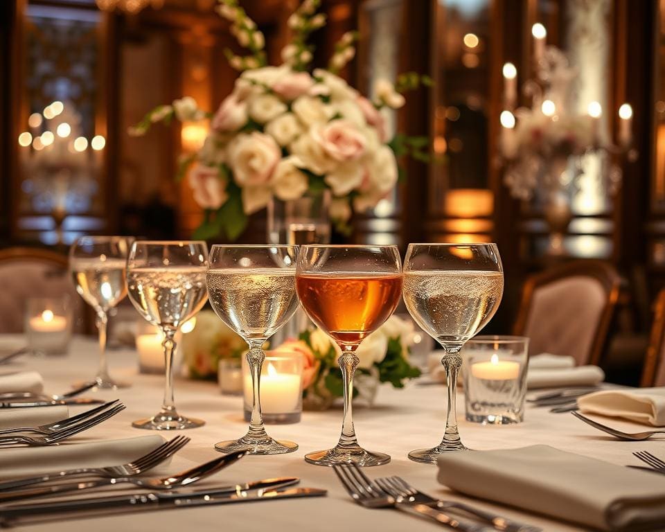 Luxe drinkglazen voor een elegant diner