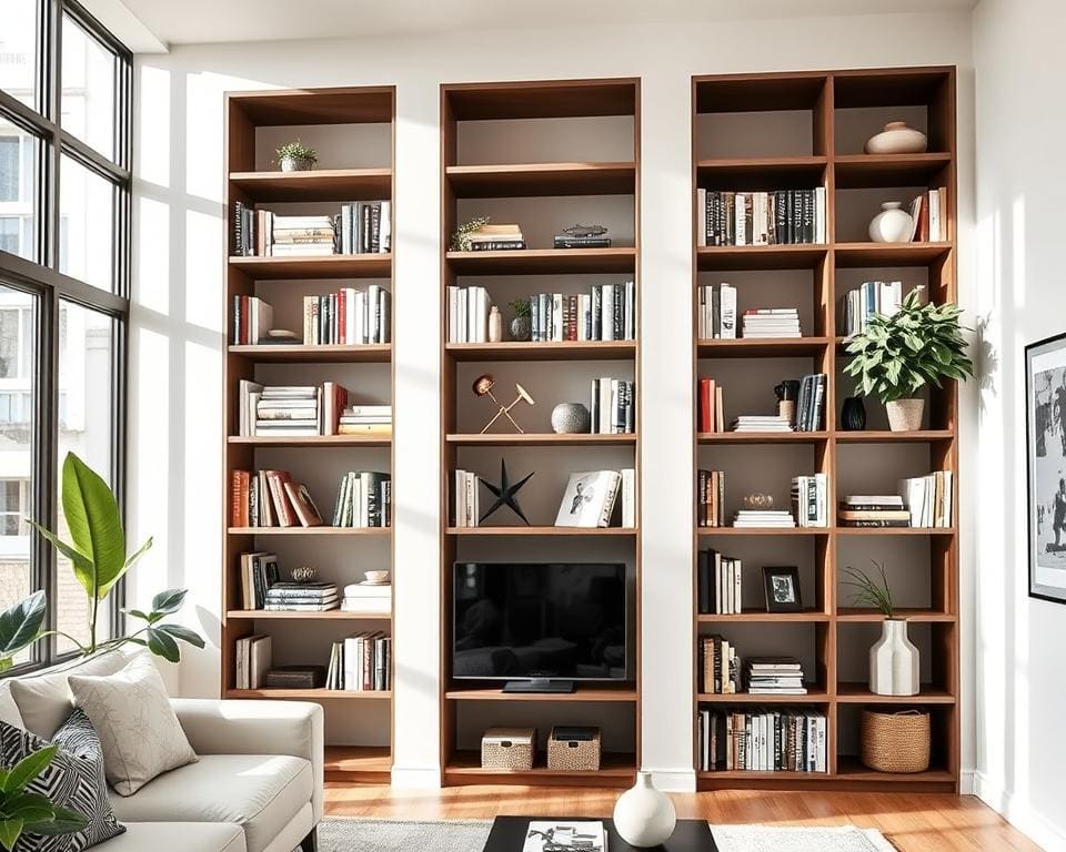 Moderne boekenplanken voor een geordend interieur