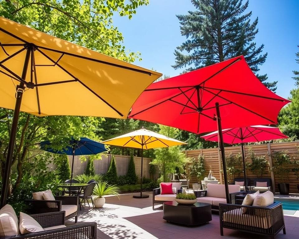 Moderne design parasols voor zomer