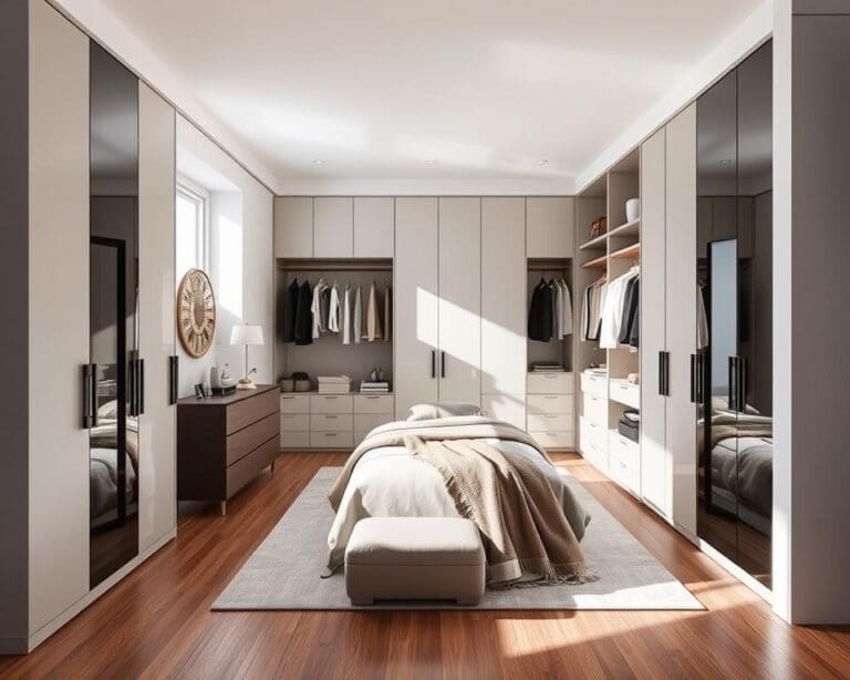Moderne garderobekasten voor een nette slaapkamer