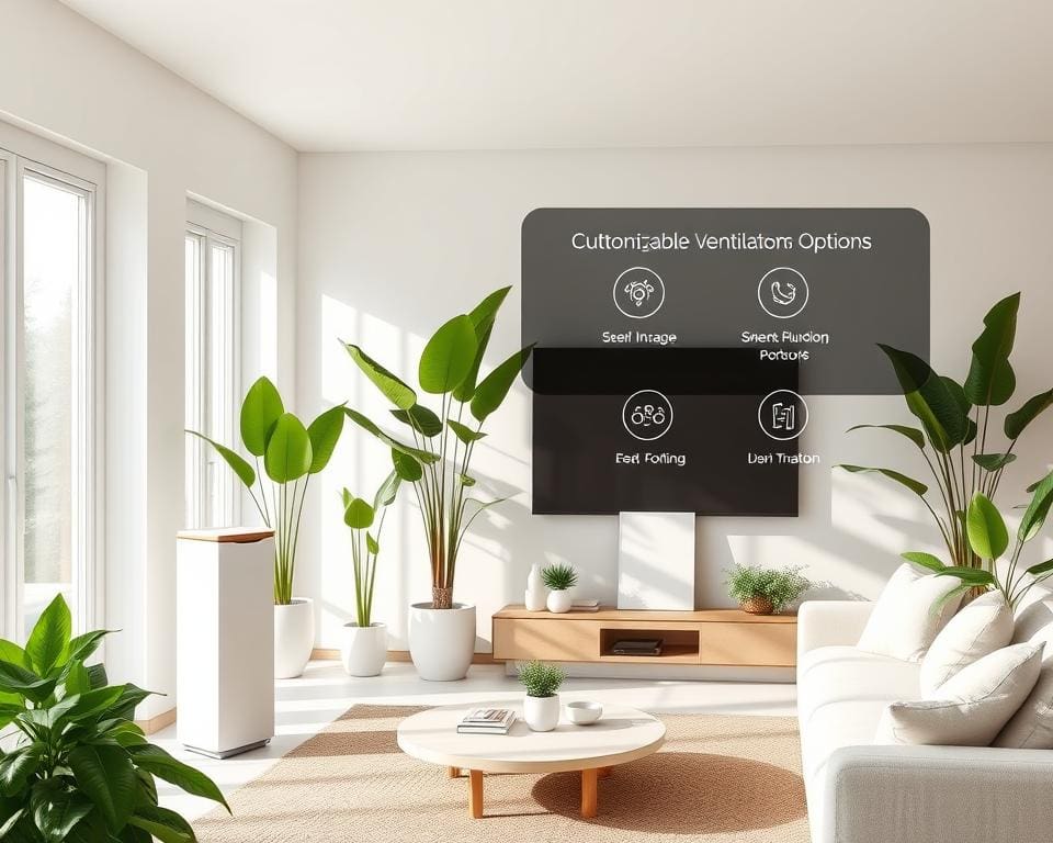 Slimme luchtreinigers met aanpasbare ventilatieopties