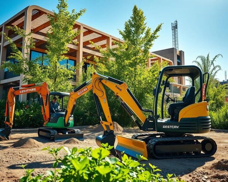 Elektrische minigravers voor milieuvriendelijke bouw