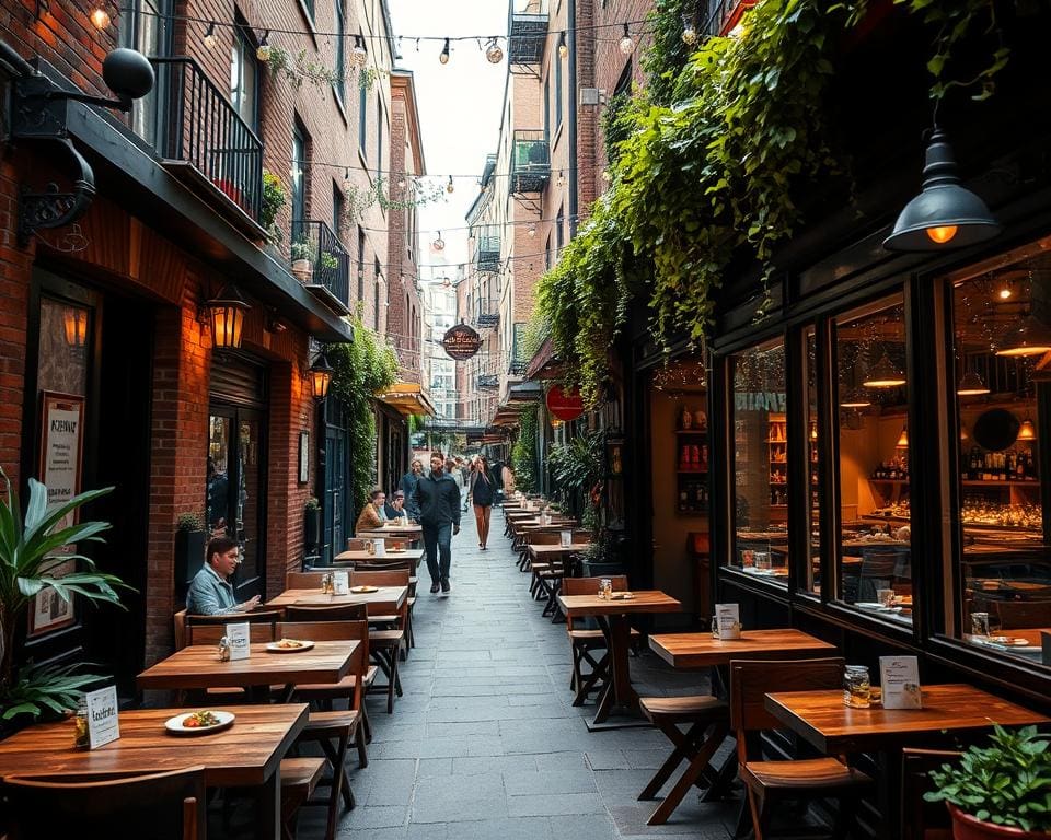 Restaurantontdekking van geheime eetpareltjes in de stad