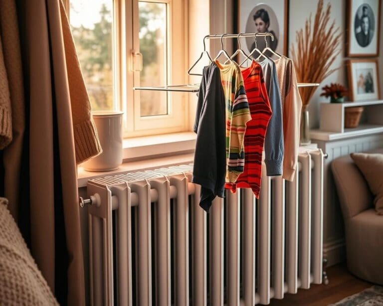 Wasrekjes voor radiator voor snelle droging