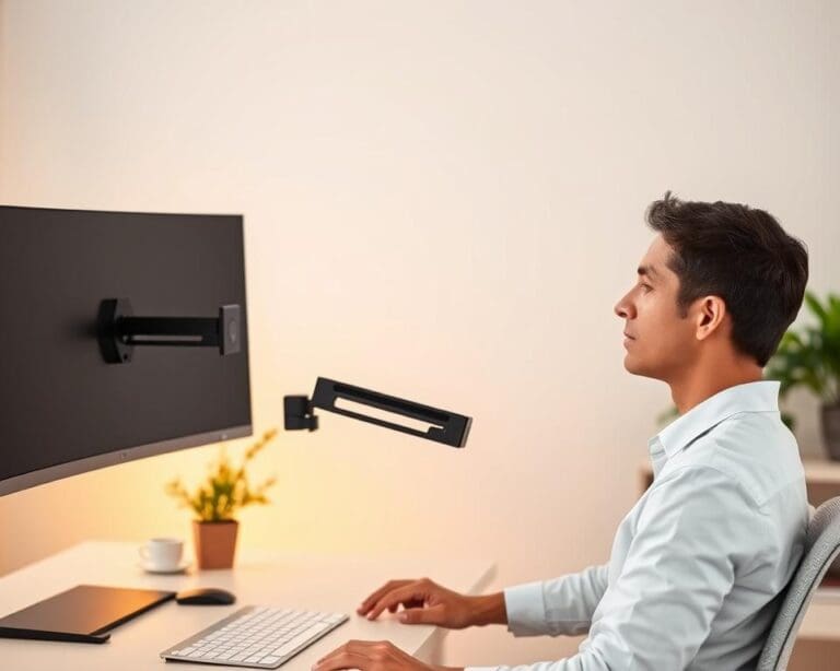 Hoe helpt een ergonomische monitorarm bij nekklachten?