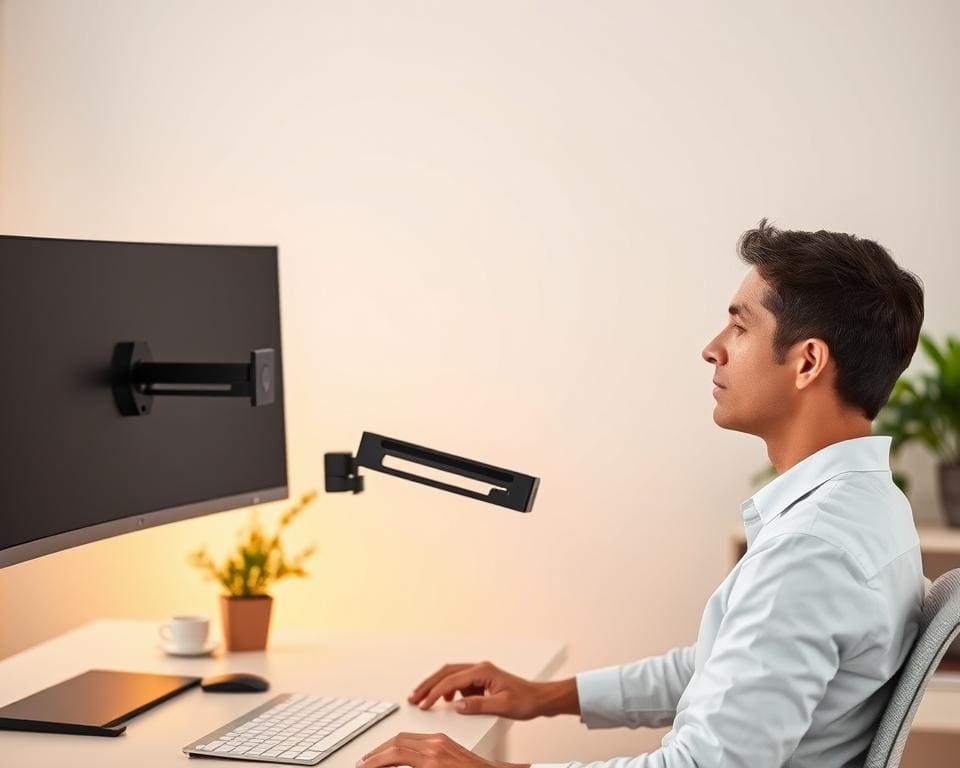 Hoe helpt een ergonomische monitorarm bij nekklachten?