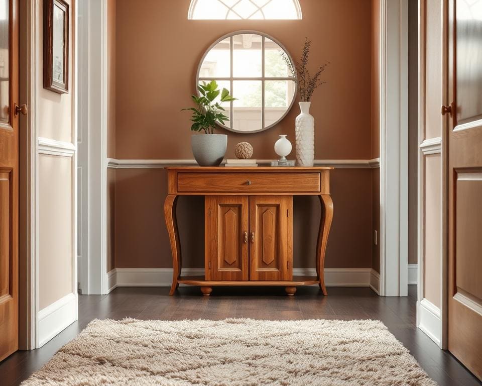 Sidetable in de hal voor een warme entree