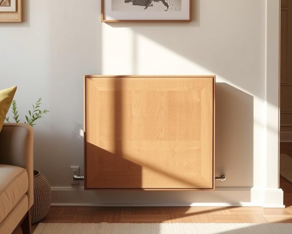Wordt de radiatorombouw ook direct opgehangen?