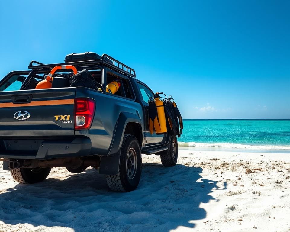 Is een pick-up huren op Bonaire slim voor duiken?