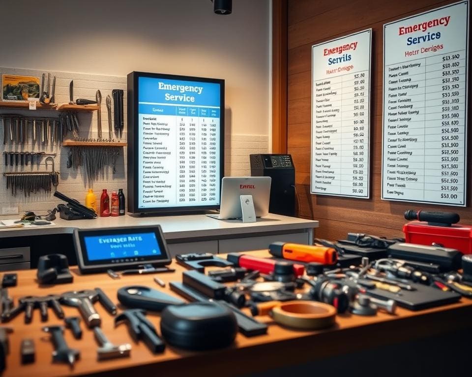 gemiddelde tarieven slotenmaker