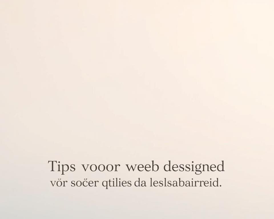 tips voor webdesign