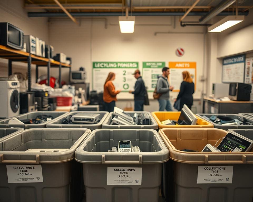 inzamelpunten voor elektrische apparaten