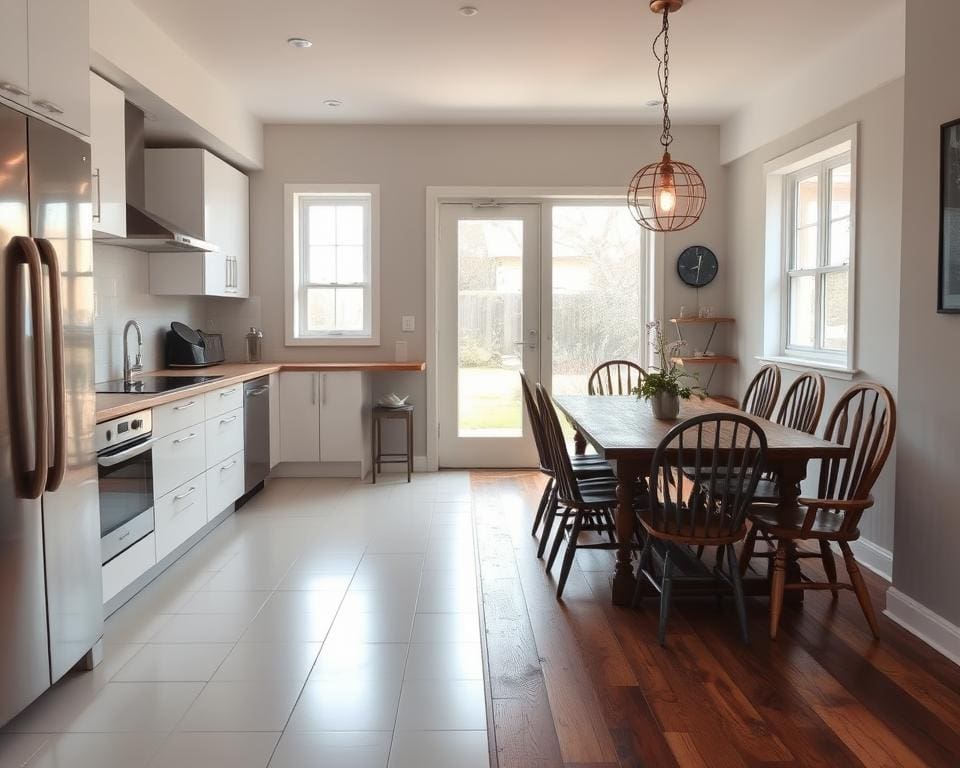 Hoe breng je contrast tussen keuken en eetruimte?