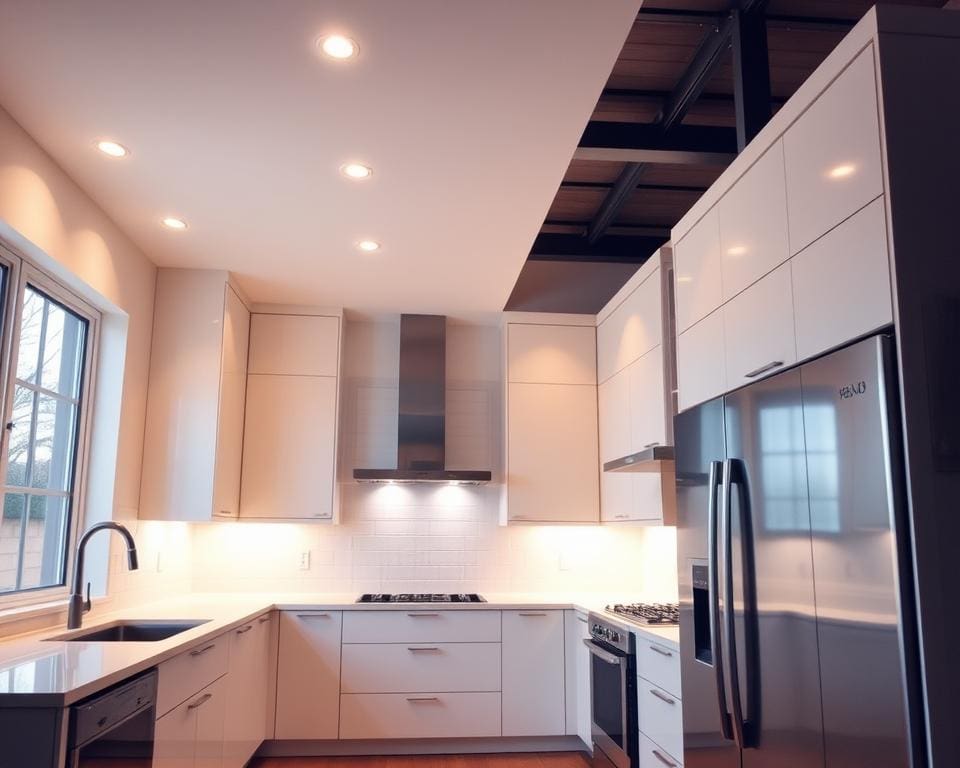 Hoe gebruik je licht om keukenzones te definiëren?