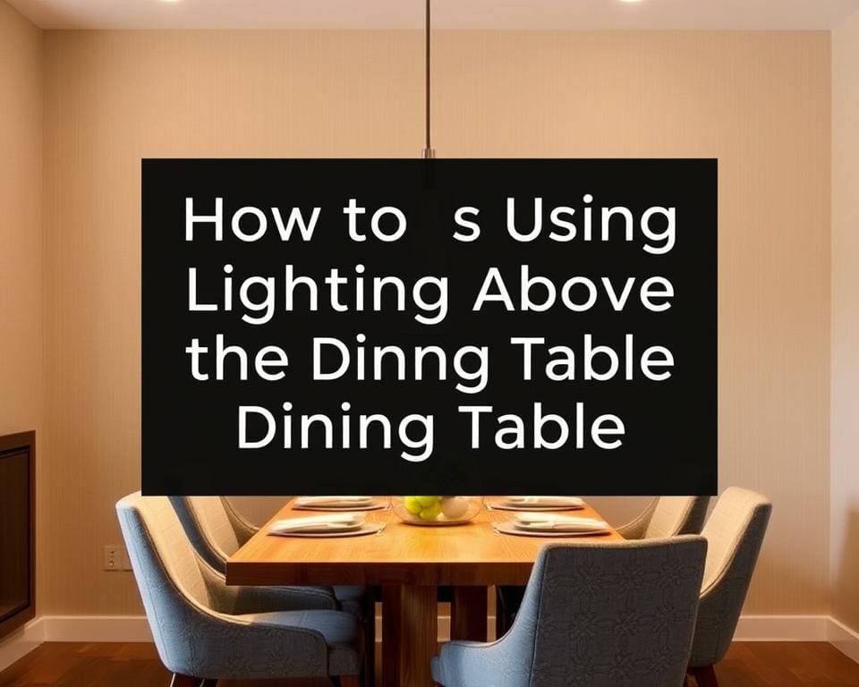 Hoe gebruik je verlichting boven de eettafel?