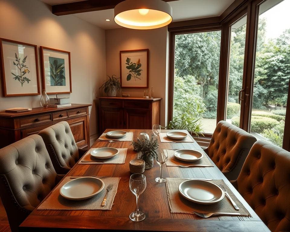 Op welke manier creëer je een gezellige eetruimte?