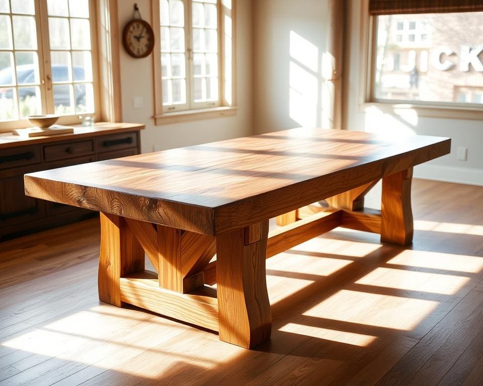 Waarom kiezen voor een robuuste houten tafel?