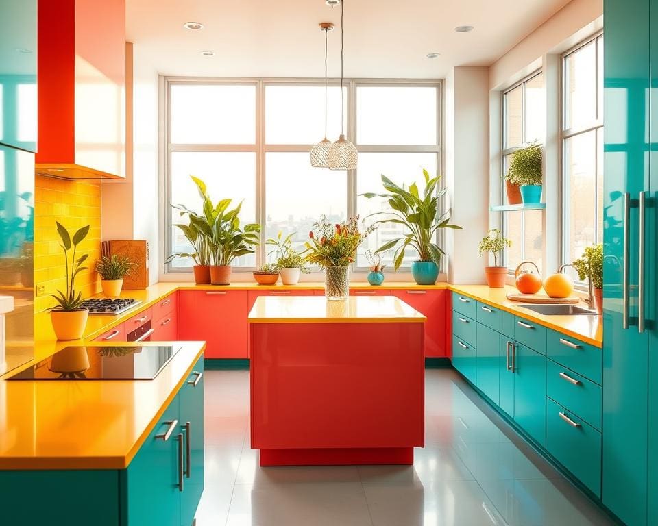 Welke kleuren maken een keuken levendig?