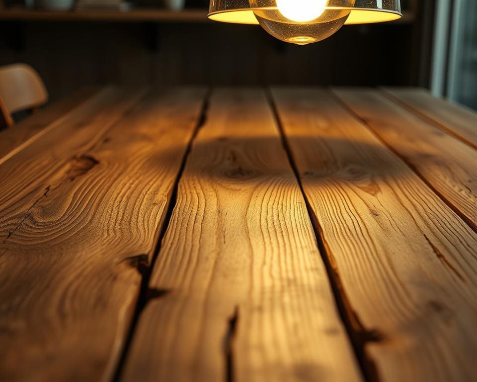 Welke lampen geven het mooiste licht op hout?