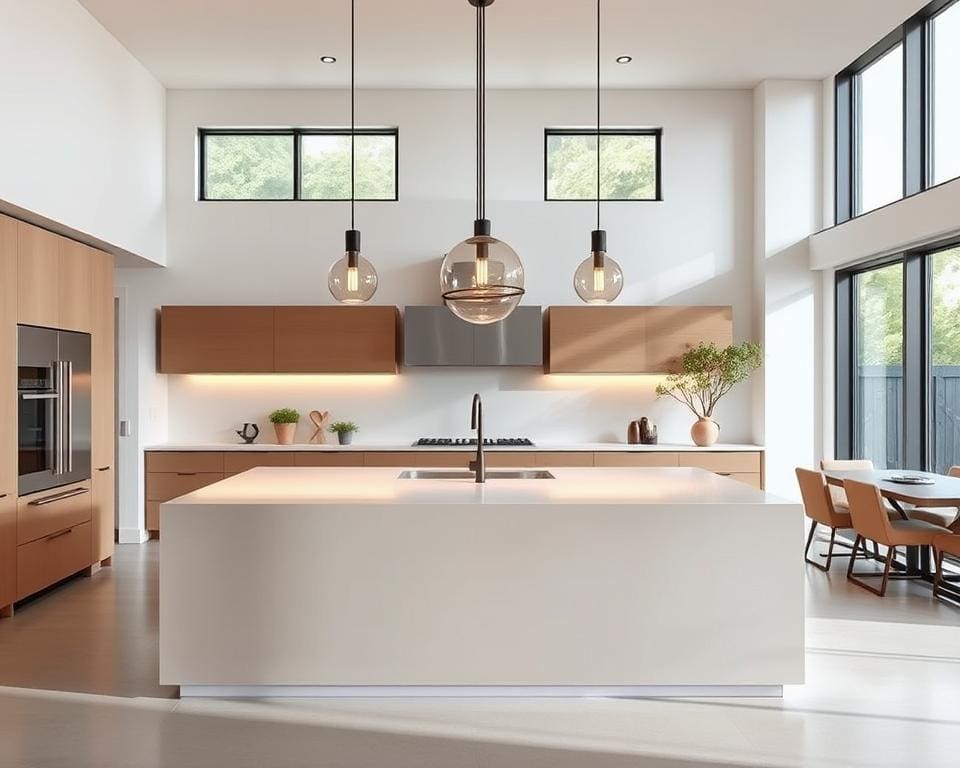 Welke verlichting past bij een modern kookeiland?