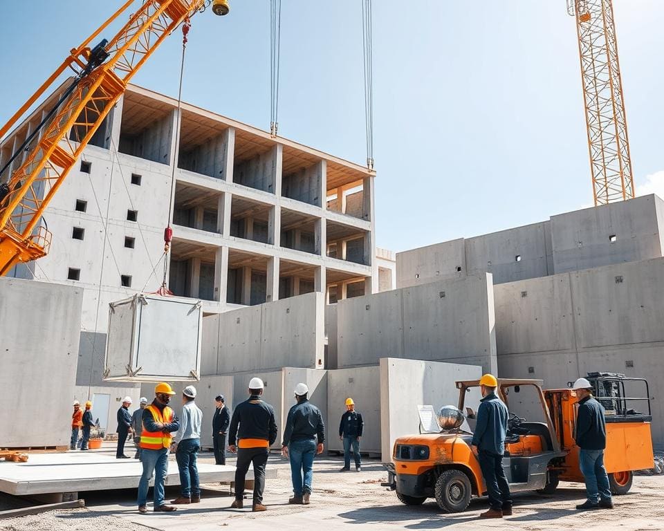 Hoe prefab betonvloeren en wandplaten efficiënt monteren?