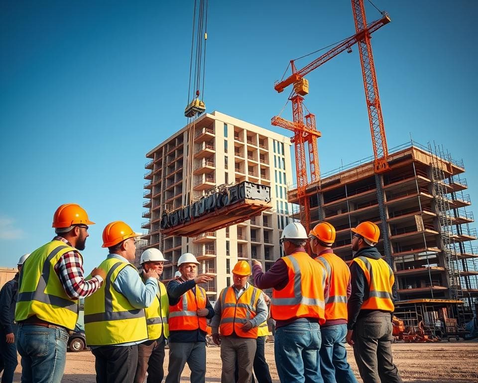 Hoe werken bouwteams samen bij complexe hijsklussen?