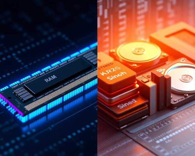 Wat is het verschil tussen RAM en opslag?